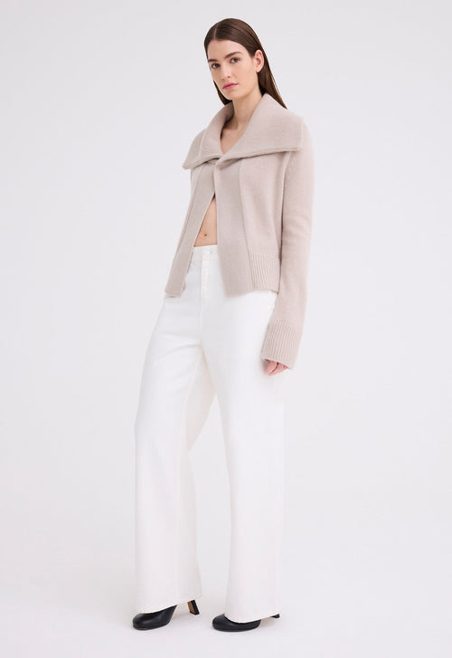 Jac+Jack Saddle Cashmere Jacket - Flaxen Beige